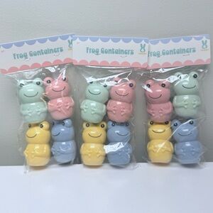 New Target Bullseye Playground Set of 12 Frog Shaped Pastel Easter Containers